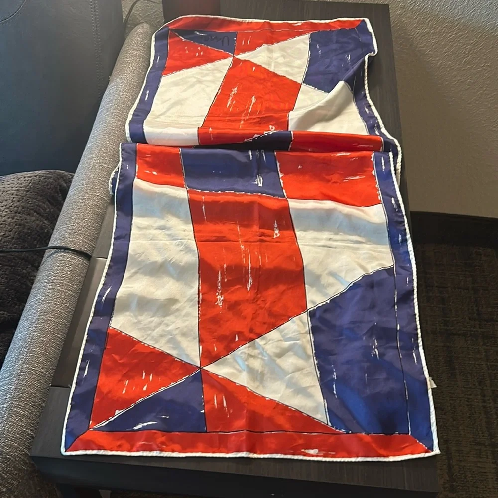 Vintage Red White & Blue Patriotic Scarf